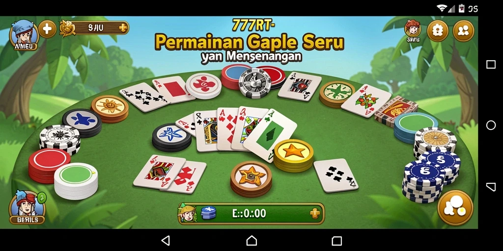 Screenshot gameplay Gaple di 777RT yang seru dan interaktif.