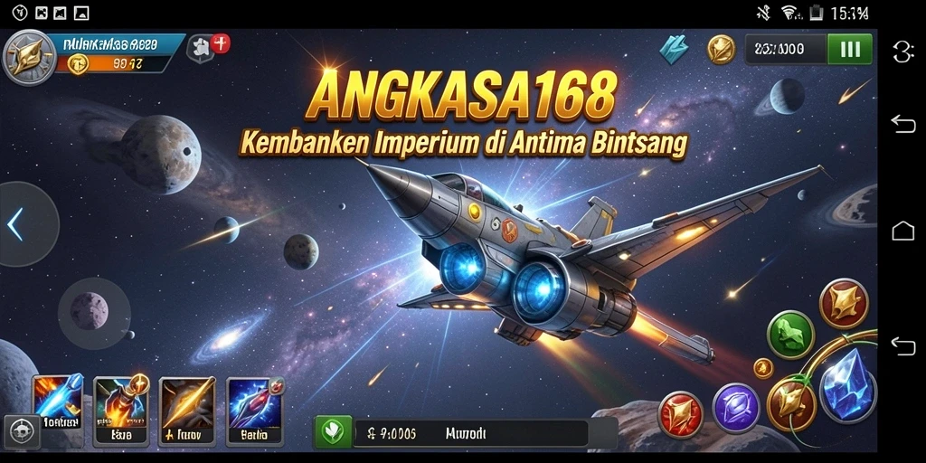 Screenshot gameplay ANGKASA168 menampilkan pengelolaan luar angkasa yang menarik.