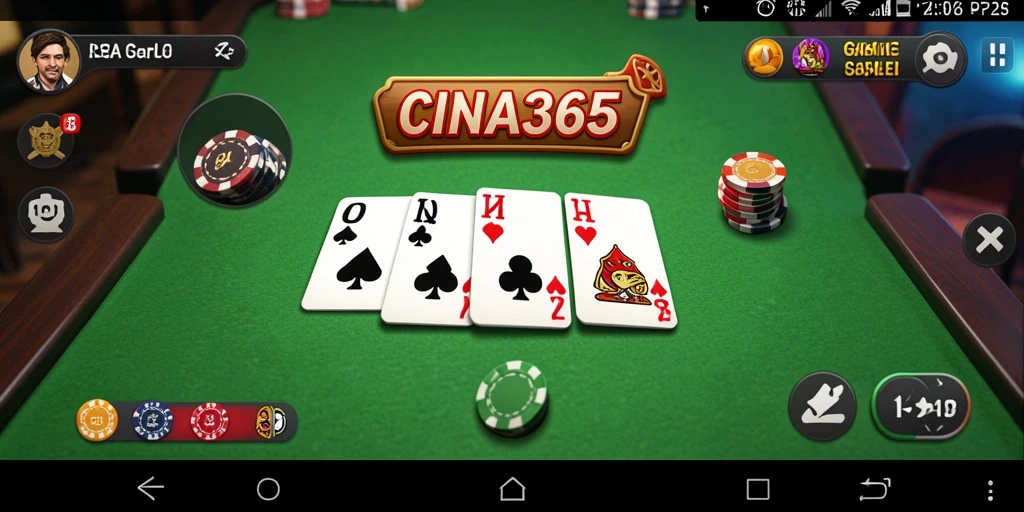 Gameplay seru permainan Gaple CINA365 yang menegangkan.