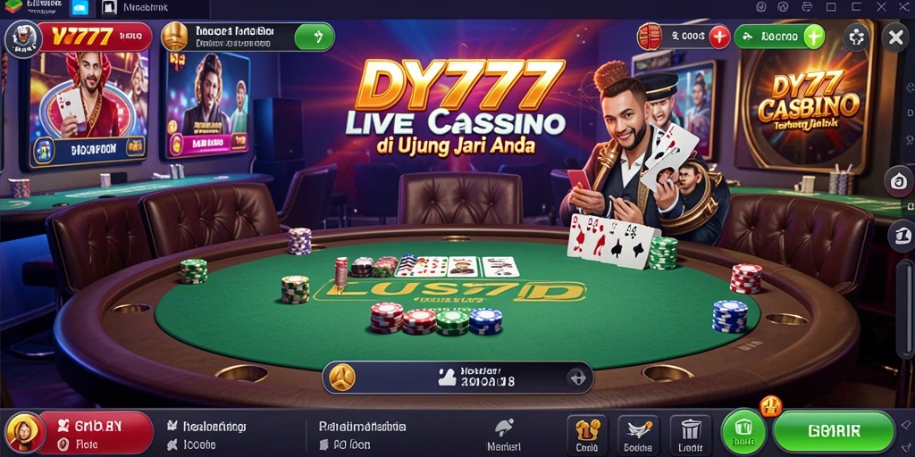 Gameplay Live Casino yang mendebarkan dari DY777 dengan dealer langsung.
