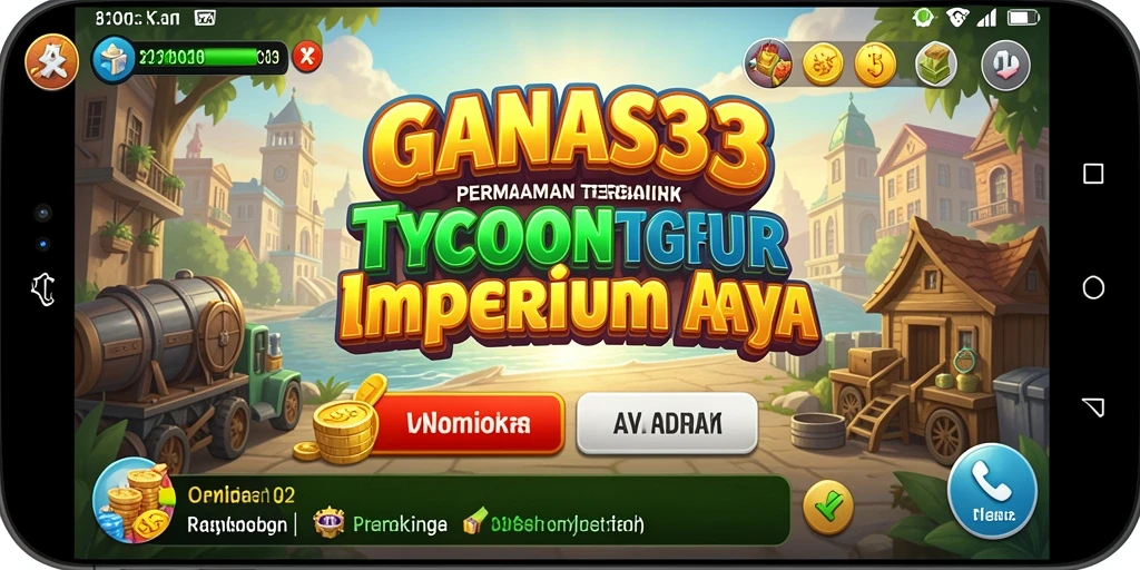 Tampilan gameplay menarik dari GANAS33 yang menunjukkan manajemen bisnis.