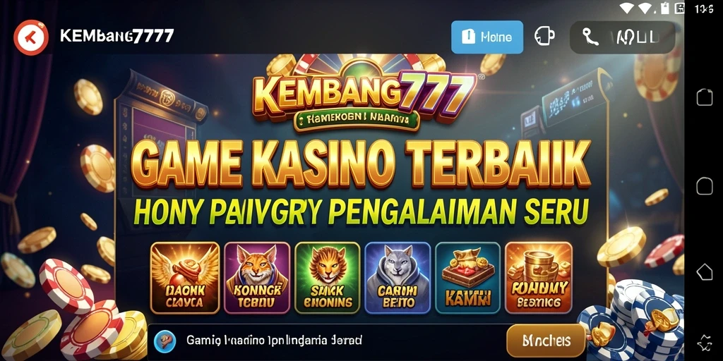 Tampilan gameplay menarik di KEMBANG777 dengan berbagai pilihan permainan Kasino.