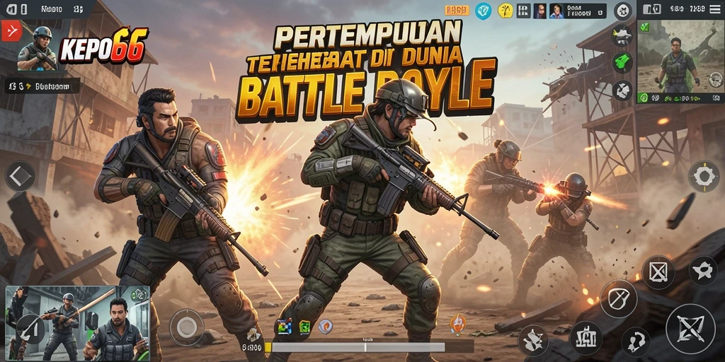 Tampilan seru dari gameplay KEPO66 yang penuh aksi Battle Royale.