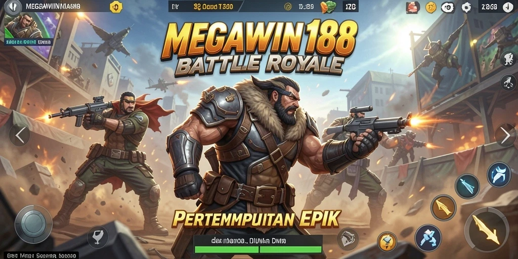 Tangkapan layar utama MEGAWIN188 menampilkan aksi pertempuran mendebarkan.