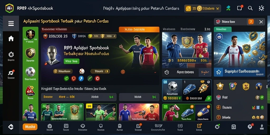 Screenshot utama RR89 menampilkan antarmuka taruhan olahraga yang menarik.