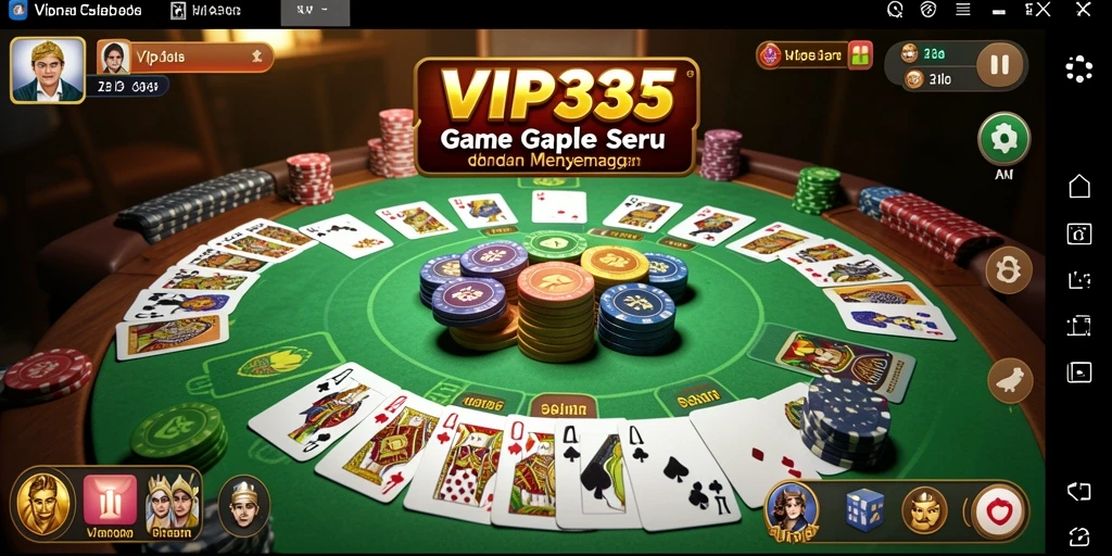 Tampilan gameplay Gaple yang seru dan interaktif di VIP333.